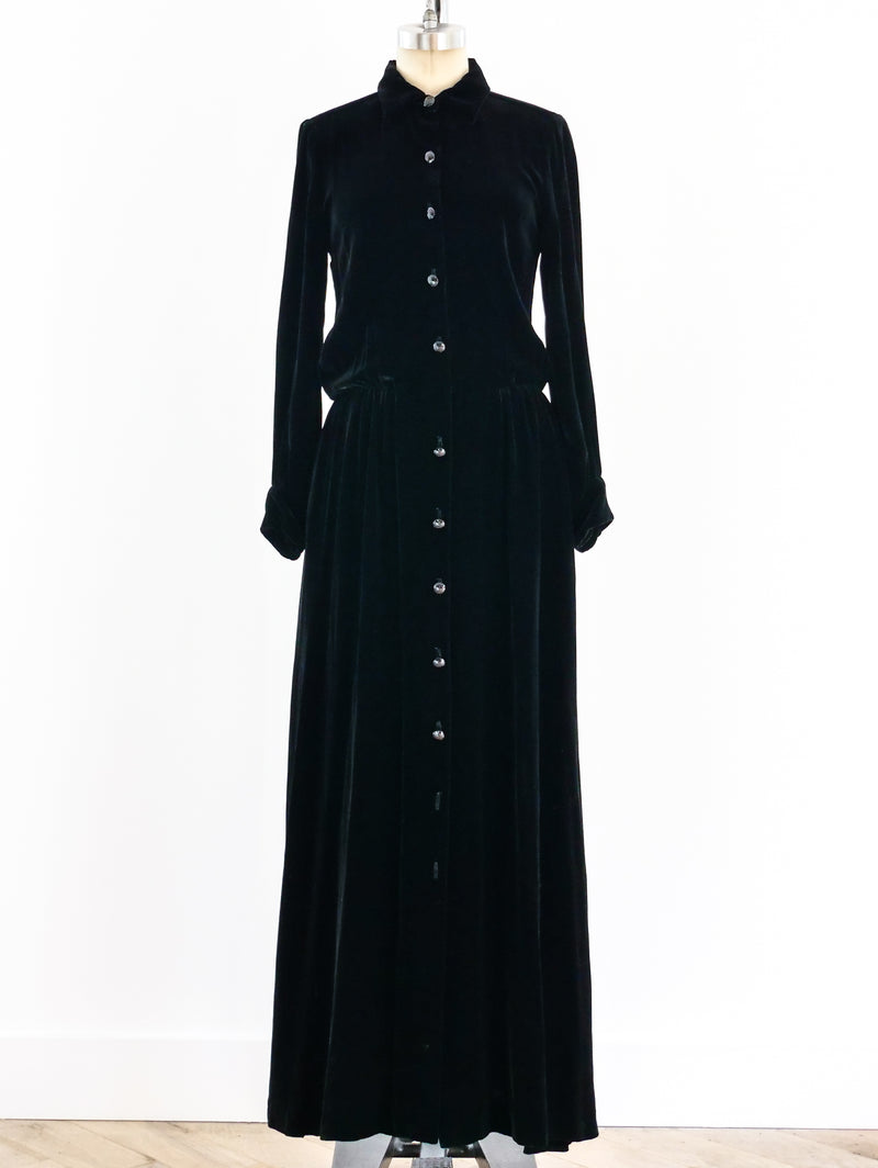 Calvin Klein Silk Velvet Maxi Dress Dress arcadeshops.com