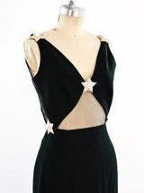 Valentino Rhinestone Star Gown Dress arcadeshops.com