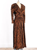Diane Freis Metallic Copper Gown Dress arcadeshops.com