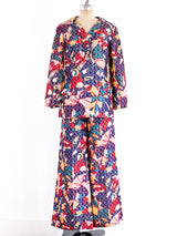 Bill Blass Multicolor Brocade Ensemble Suit arcadeshops.com