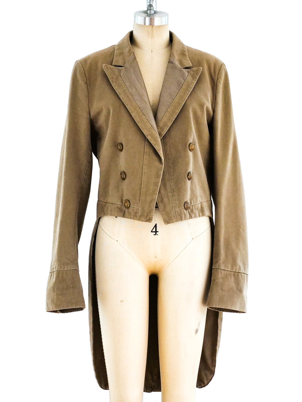Dries Van Noten Khaki Tailcoat Jacket arcadeshops.com