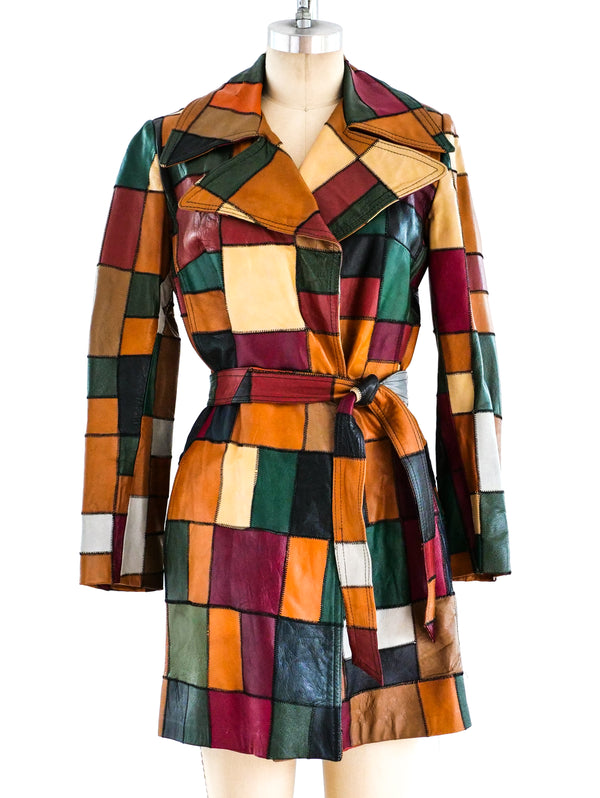 1970's Patchwork Leather Jacket Jacket arcadeshops.com
