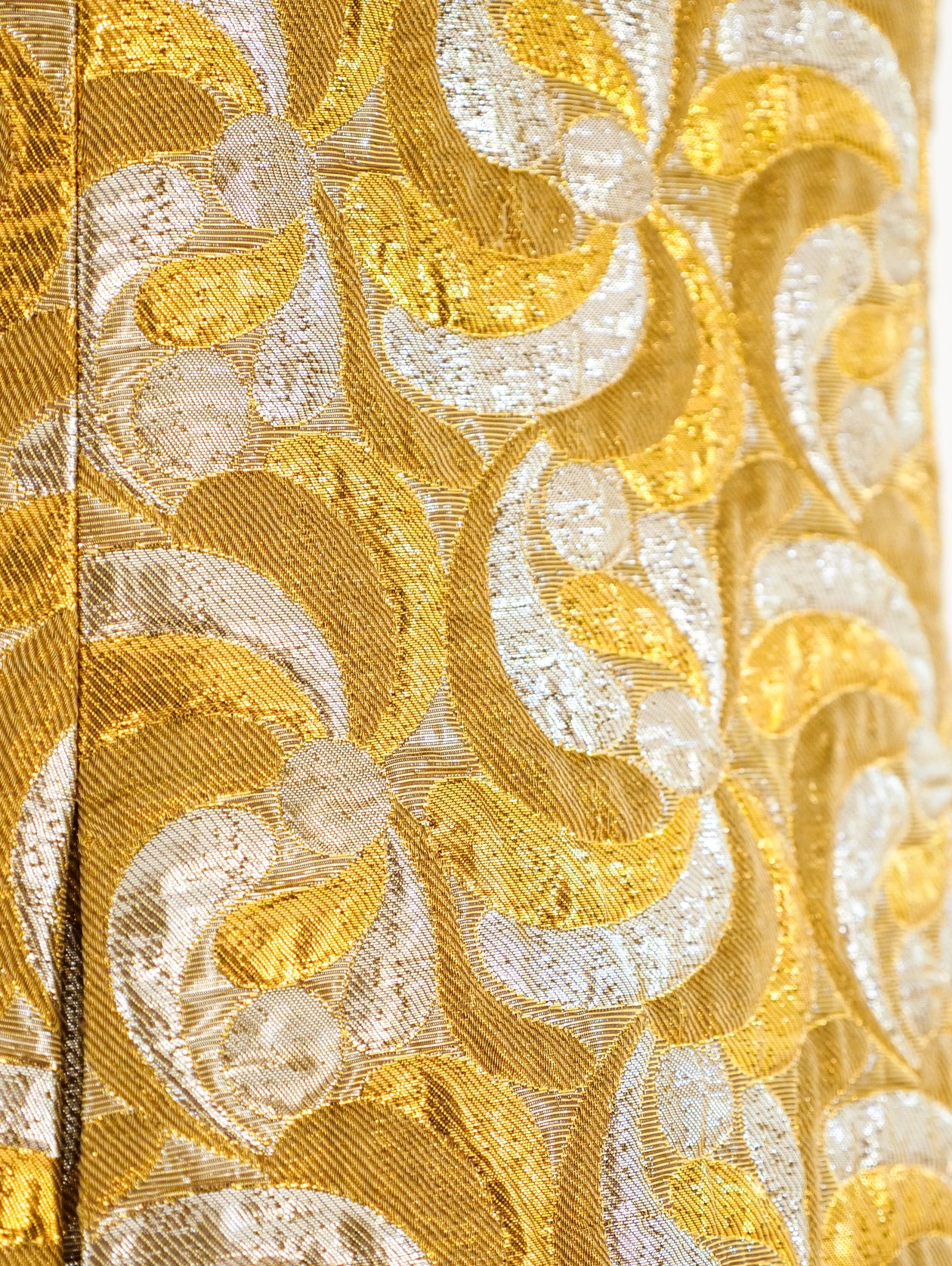 Metallic Gold and Silver Brocade Dress