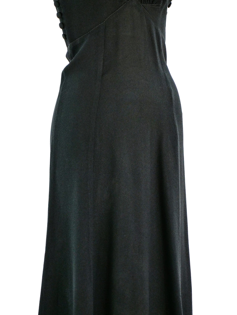 Ossie Clark Black Crepe Dress Dress arcadeshops.com