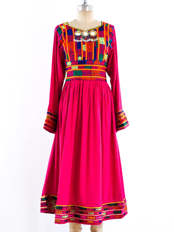 Afghani Embroidered Dress Dress arcadeshops.com