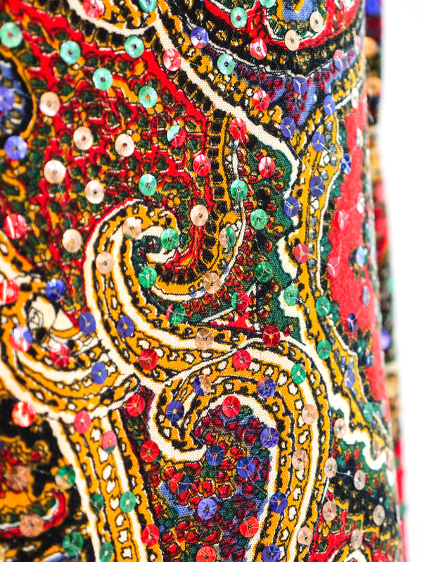 Victor Costa Paisley Sequin Column Dress Dress arcadeshops.com