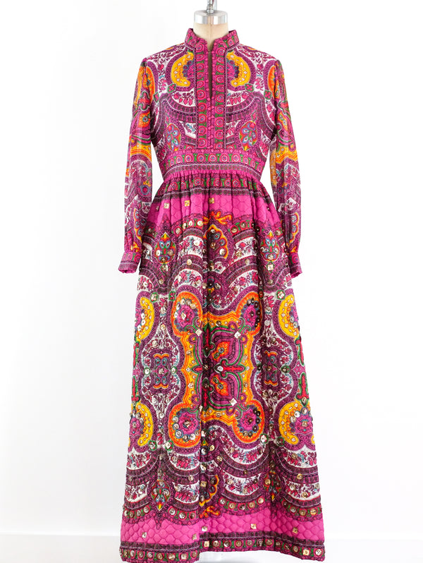 Quilted Paillette Maxi Dress Dress arcadeshops.com
