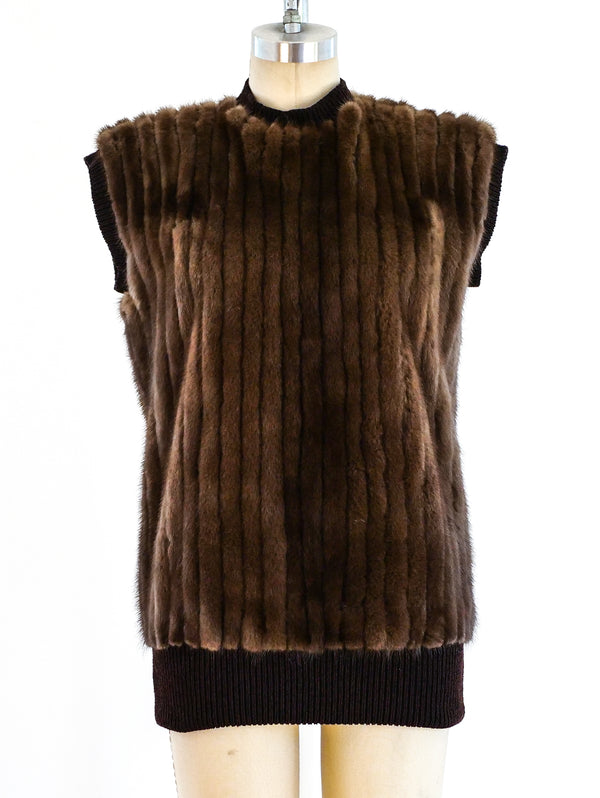 Mink Sleeveless Sweater Top arcadeshops.com