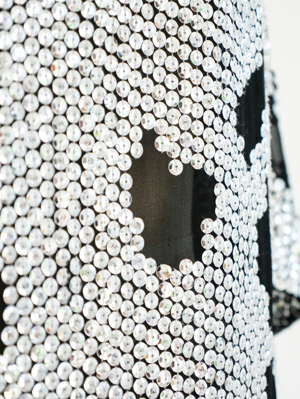 Leopard Sequin Silk Chiffon Dress Dress arcadeshops.com