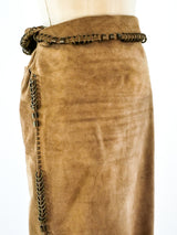Yves Saint Laurent Pierced Suede Skirt Skirt arcadeshops.com