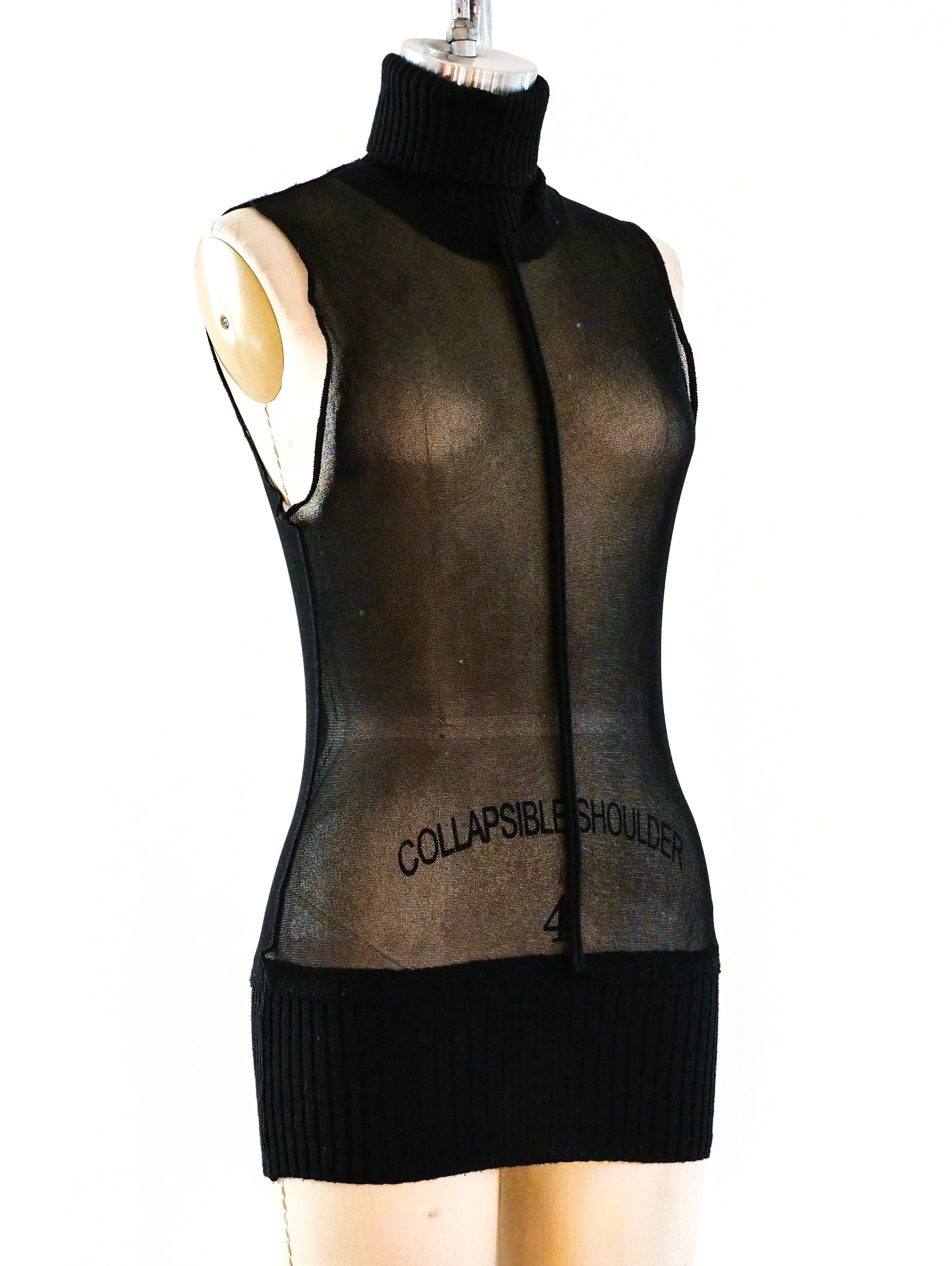 【新品】Jean Paul Gaultier ホルターネック キャミソール M Jean Paul Gaultier Sleeveless Mesh Turtleneck