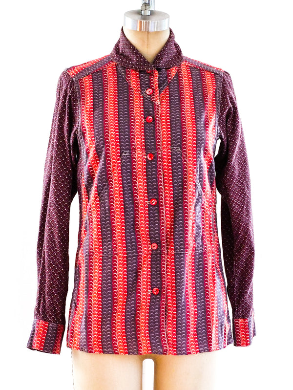 Kenzo Striped Button Front Shirt Top arcadeshops.com