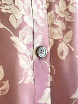 Romeo Gigli Lavender Floral Button Front Shirt Top arcadeshops.com