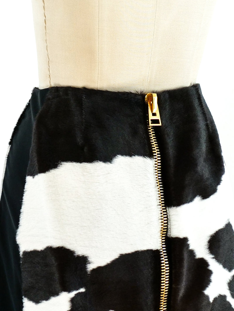 Tom Ford Cow Print Ponyhair Skirt Skirt arcadeshops.com