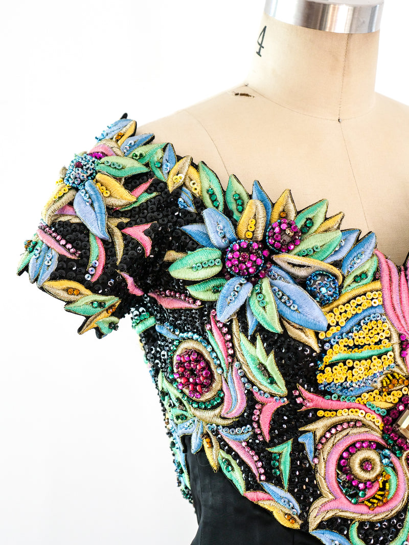 Gianni Versace Embellished Bustier Mini Dress Dress arcadeshops.com