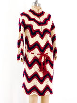 Chevron Striped Hand Knit Dress Dress arcadeshops.com