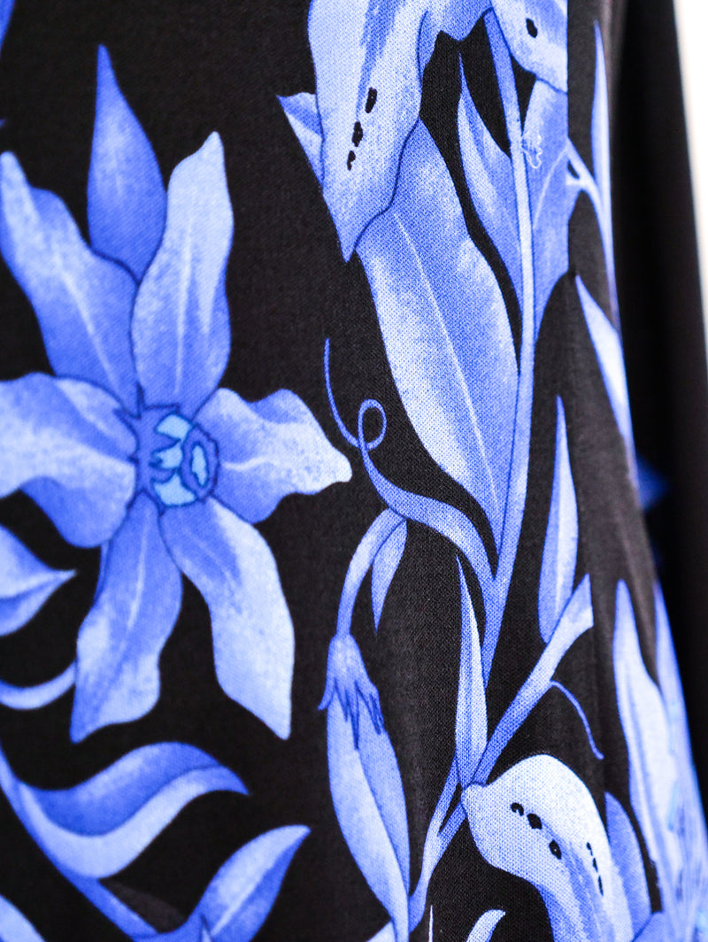 Blue Lily Printed Silk Jersey Dress Dress arcadeshops.com