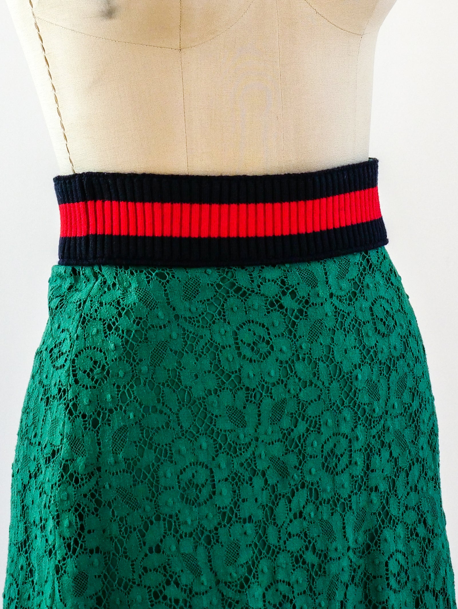 Gucci Green Lace Skirt