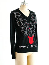 How's Tricks Novelty Sweater Top arcadeshops.com