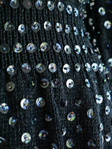 Sequin Embellished Peplum Sweater Top arcadeshops.com