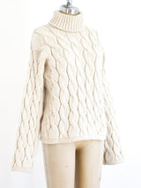 Cable Knit Cropped Sweater Top arcadeshops.com