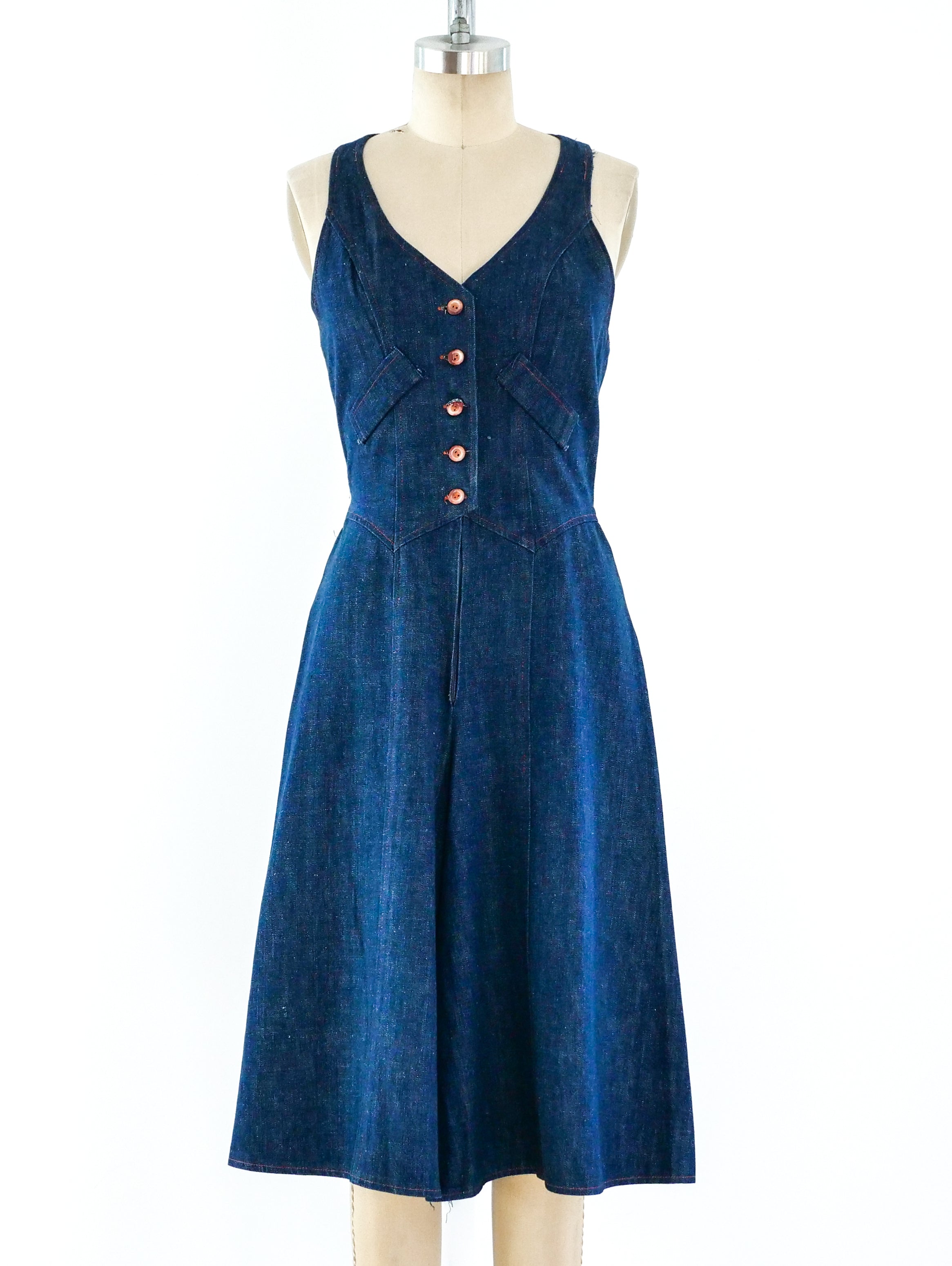 1970 s Denim Gaucho Jumpsuit