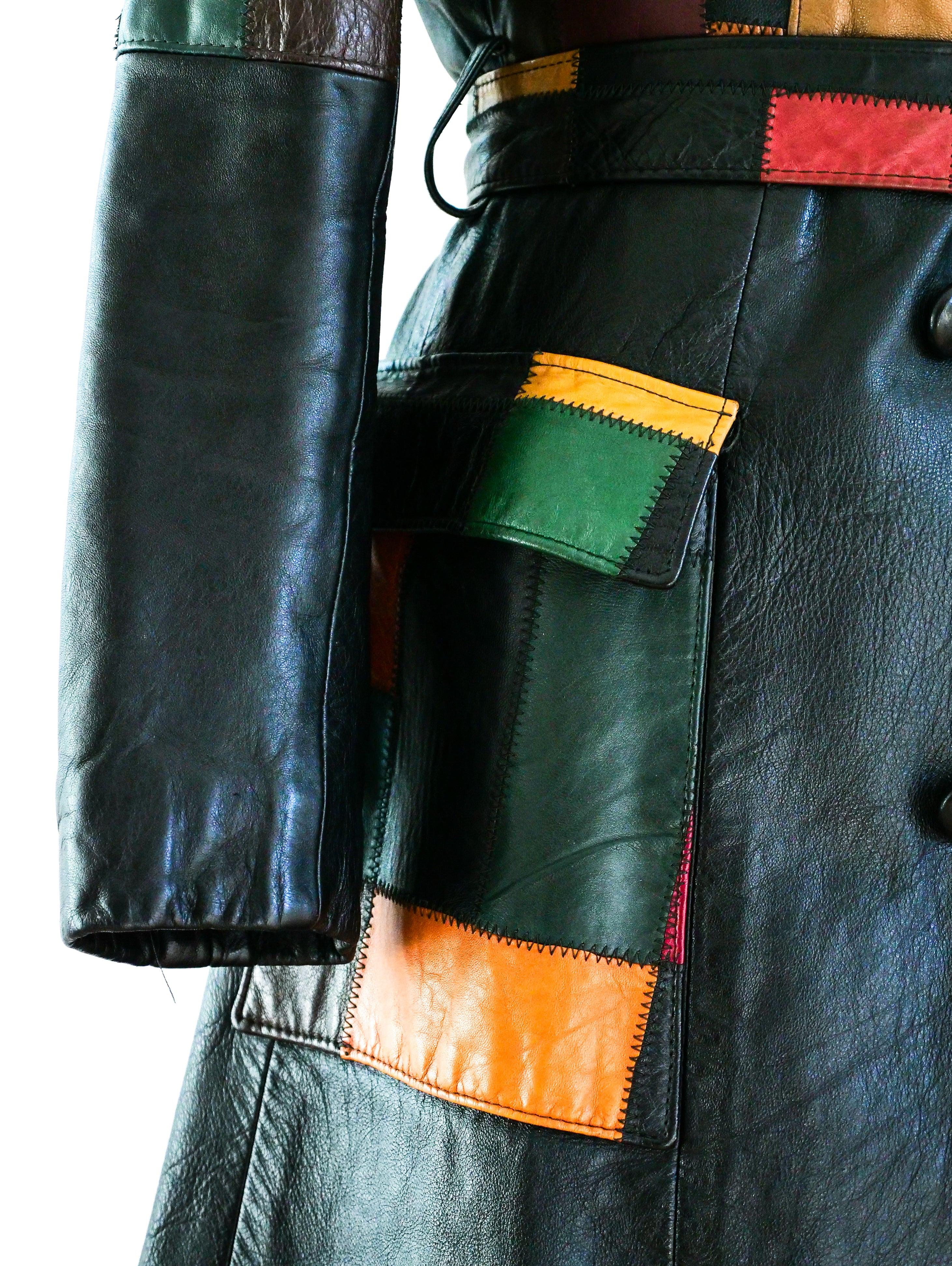 【COOR】 LEATHER PATCHWORK FIELD JACKET/追跡付 COOR】 LEATHER PATCHWORK FIELD JACKET/追跡付 (COOR