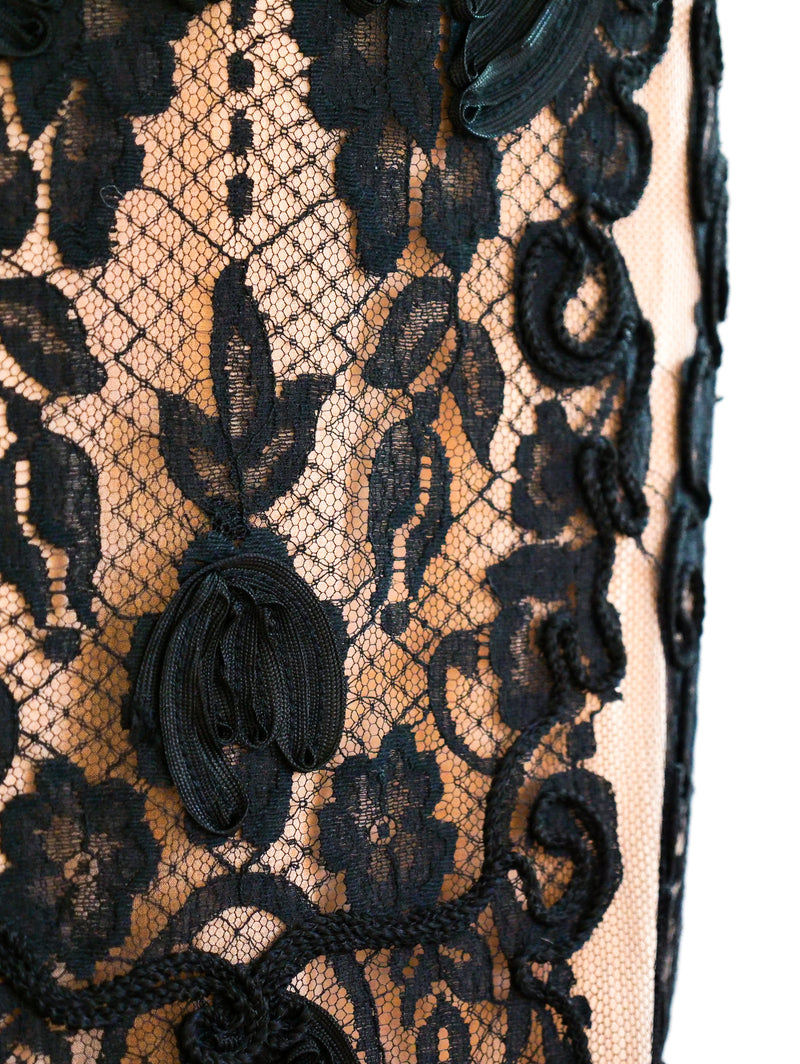 Bill Blass Lace Illusion Gown Dress arcadeshops.com