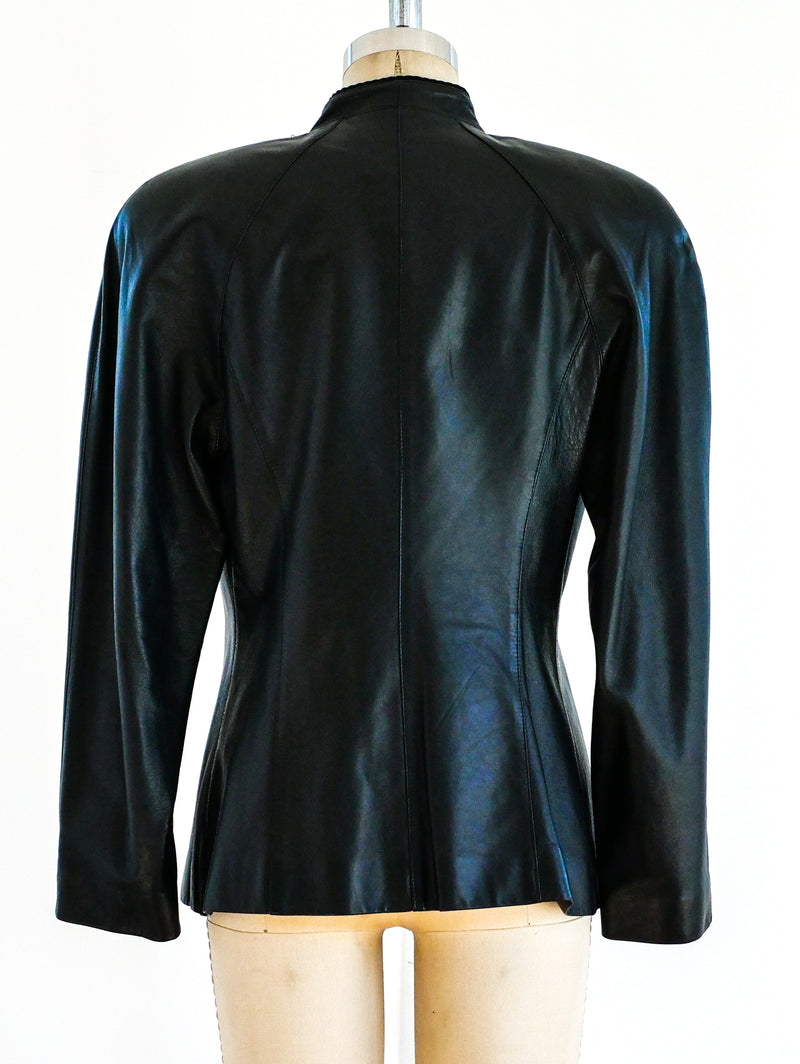 Bottega Veneta Leather Jacket Jacket arcadeshops.com
