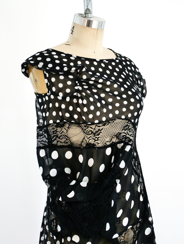 Junya Watanabe Polka Dot Chiffon Mini Dress Dress arcadeshops.com