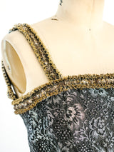 Mary McFadden Embellished Metallic Dress Dress arcadeshops.com