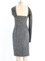 Christian Dior One Sleeved Tweed Dress Dress arcadeshops.com