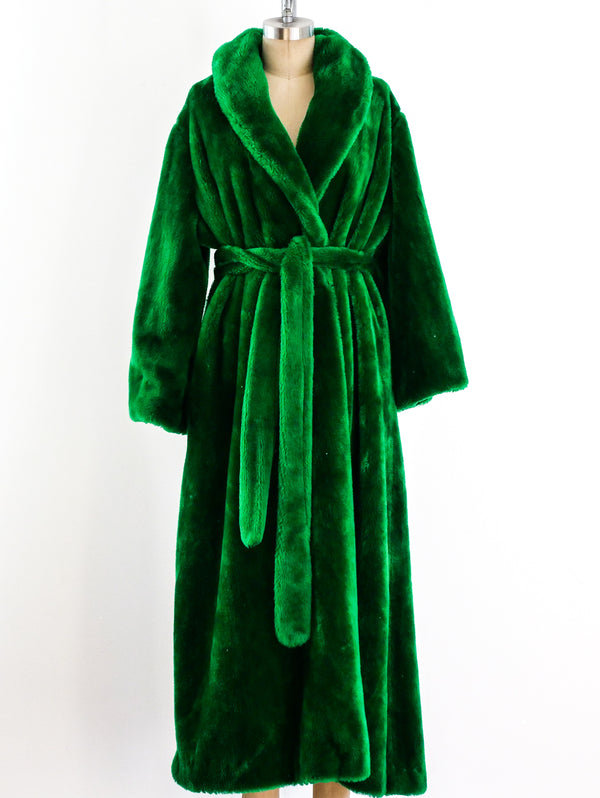 Kelly Green Shag Textured Robe Jacket arcadeshops.com