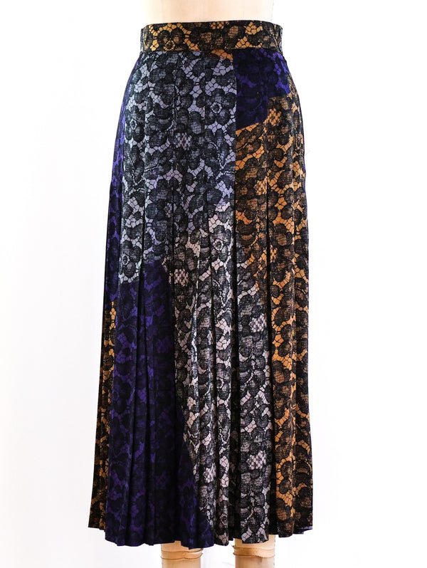 Escada Lace Printed Midi Skirt Skirt arcadeshops.com
