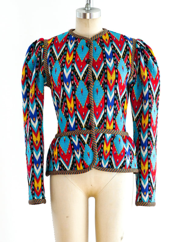 Yves Saint Laurent Ikat Knit Jacket Jacket arcadeshops.com