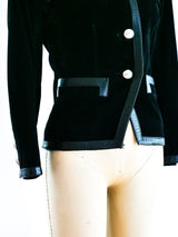 Yves Saint Laurent Black Suede Jacket Jacket arcadeshops.com