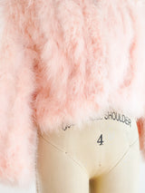 Pink Marabou Feather Cropped Jacket Jacket arcadeshops.com