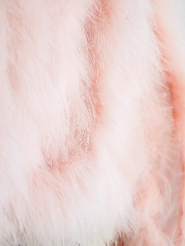 Pink Marabou Feather Cropped Jacket Jacket arcadeshops.com