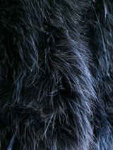 Black Marabou Feather Cropped Jacket Jacket arcadeshops.com