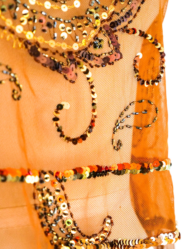 Gianfranco Ferre Embellished Mesh Top Top arcadeshops.com