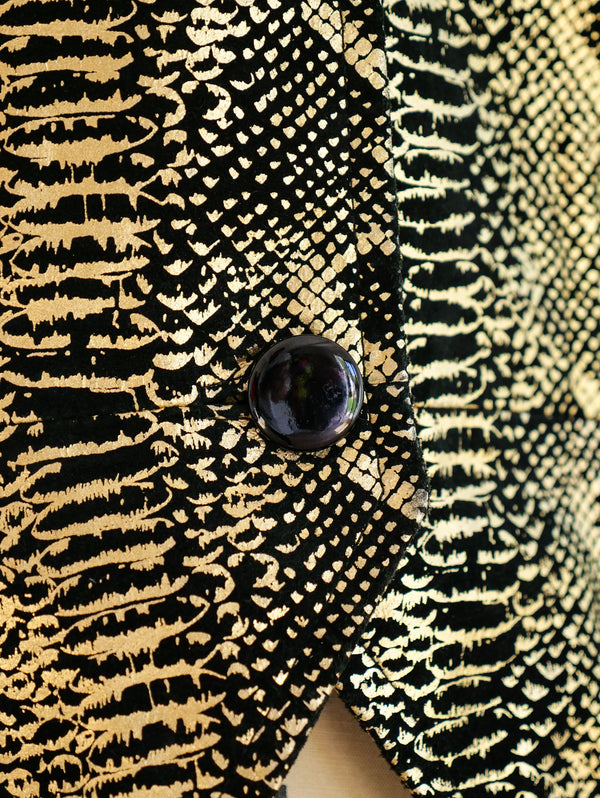 Christian Dior Metallic Snakeskin Printed Suede Jacket Jacket arcadeshops.com