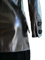 Yves Saint Laurent Fringed Leather Jacket Jacket arcadeshops.com