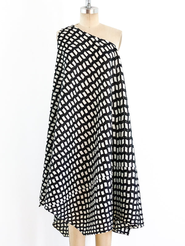 Issey Miyake Printed One Shoulder Dress Dress arcadeshops.com