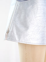 Courreges Silver Vinyl Skirt Ensemble Dress arcadeshops.com