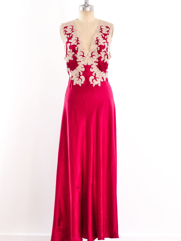 Raspberry Silk Slip Dress arcadeshops.com