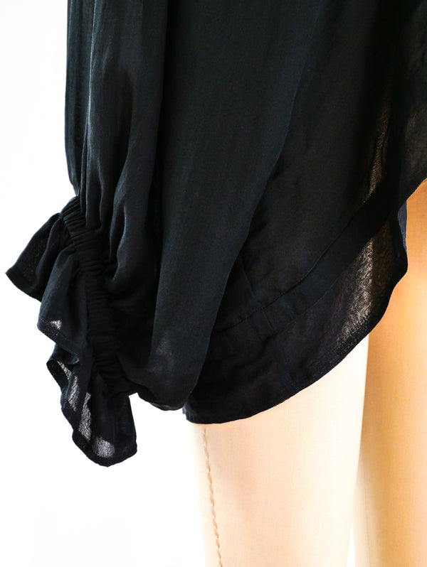 Lanvin Silk Peasant Blouse Top arcadeshops.com