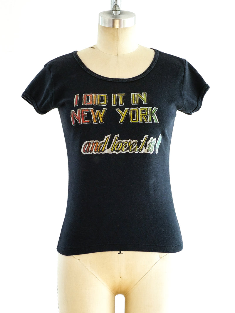 New York Rainbow Glitter Tee T-shirt arcadeshops.com