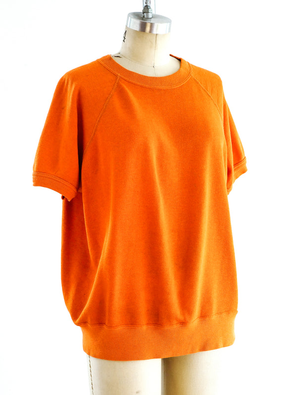 Orange Short Sleeve Sweatshirt Tshirt arcadeshops.com
