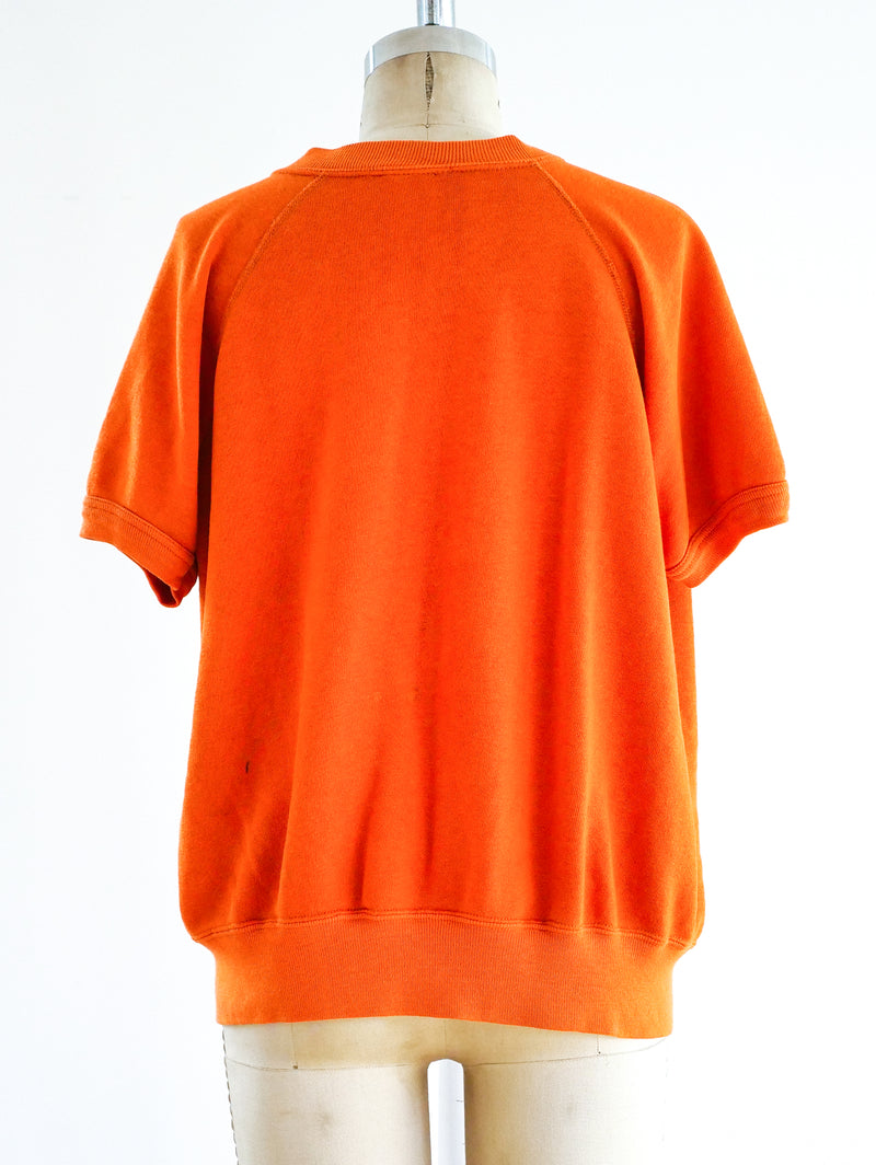 Orange Short Sleeve Sweatshirt Tshirt arcadeshops.com