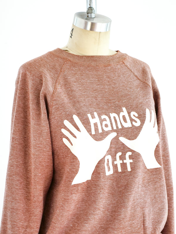 Hands Off Graphic Sweatshirt T-shirt arcadeshops.com